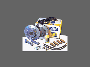 Kit freinage AR complet :  étriers 4 pistons / disques rainurés / plaquettes / fixations / kit aérokip * - 1637.96 HT 