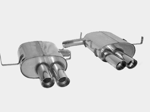 ECHAPPEMENT SPORT (non homologué) : Silencieux AR Droit et Gauche avec sortie double OO diamètre 76 mm - 1346.15 HT